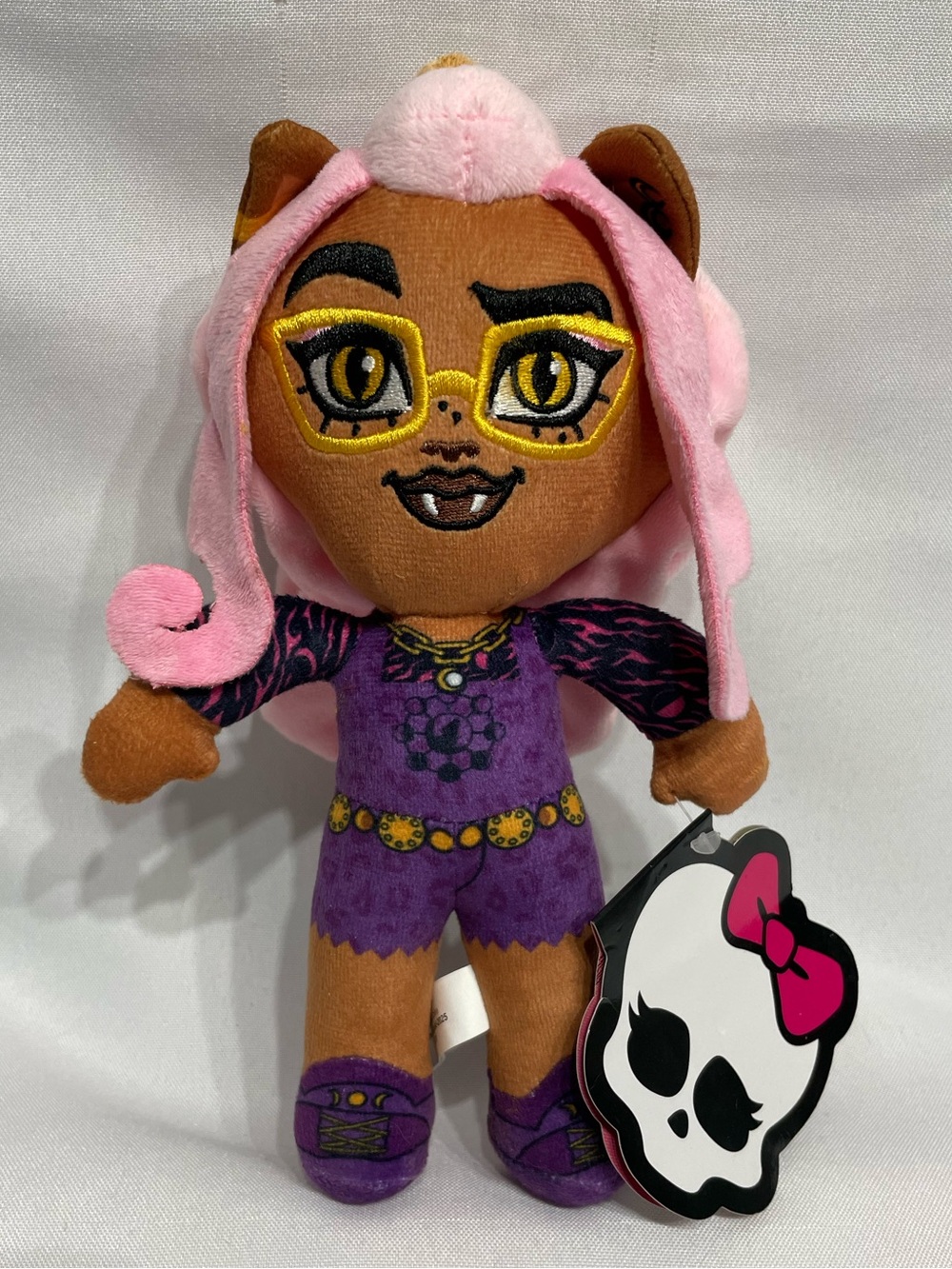 8” plush doll Clawdeen Wolf Monster High Lile new with Tag but has something on